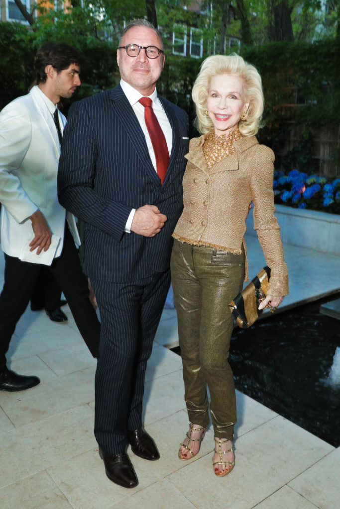 William Middleton with Lynn Wyatt at a "Double Vision" book release party in New York at Allison Sarofim's, May 2018. (Photo by Matteo Prandoni for BFA.com)
