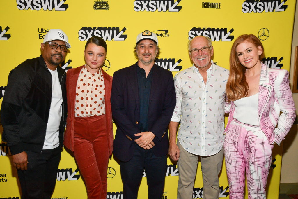Martin Lawrence, Stefania LaVie Owen, Harmony Korine, Jimmy Buffett, Isla Fisher attend the "The Beach Bum" premiere. (Photo by Matt Winkelmeyer/Getty Images for SXSW)