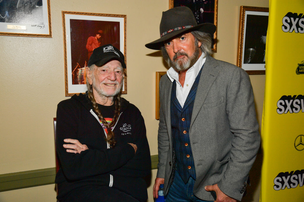 Willie Nelson and screenwriter John Fusco attend "The Highwaymen" premiere.  (Photo by Matt Winkelmeyer/Getty Images for SXSW)