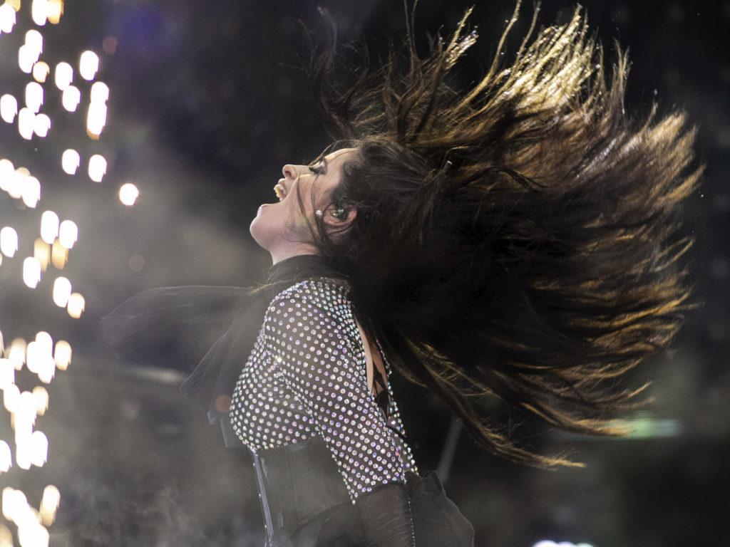 This pretty much sums up the entire night of Camila Cabello. (Photo by F. Carter Smith )