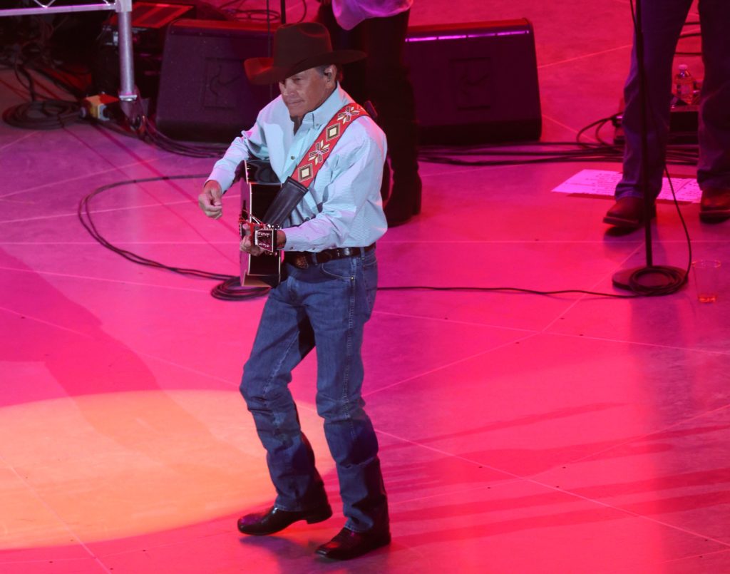 The country music legend performed over 30 songs over more than two hours. 