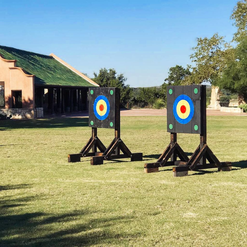 Try your hand at archery during your retreat at Camp Lucy.