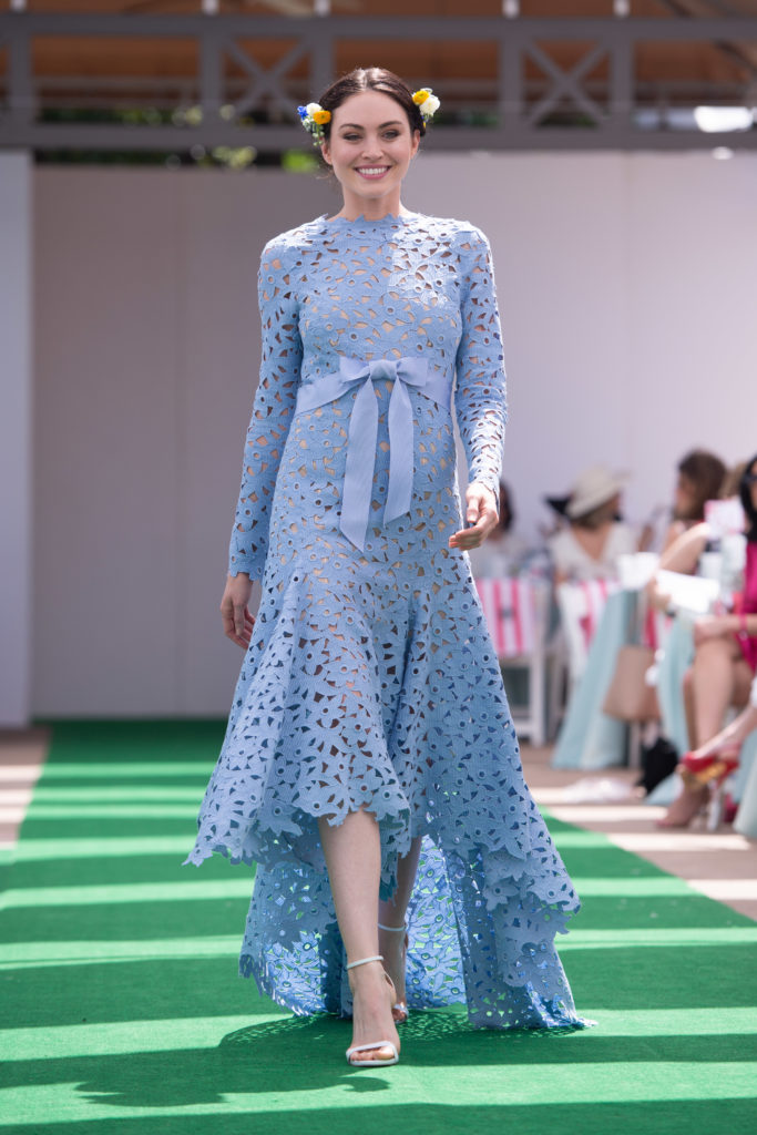 Oscar de la Renta on the catwalk at the Tootsies ROCC Tennis Tournament Luncheon