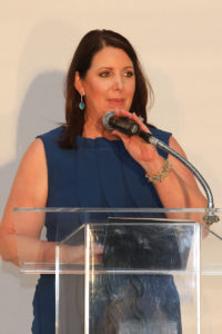 Elizabeth Anthony owner Julie Roberts taking Jason Wu fashion at the Children’s Assessment Center Spirit of Spring luncheon.