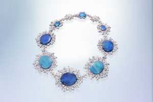 Margot McKinney’s ‘Constellation’ necklace, a confection of star opals and diamonds.