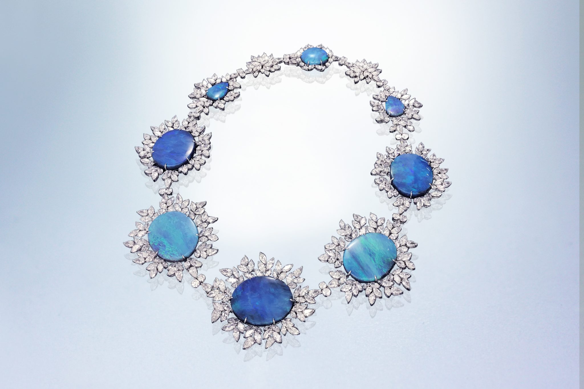 Margot McKinney's 'Constellation' necklace, a confection of star opals and diamonds.