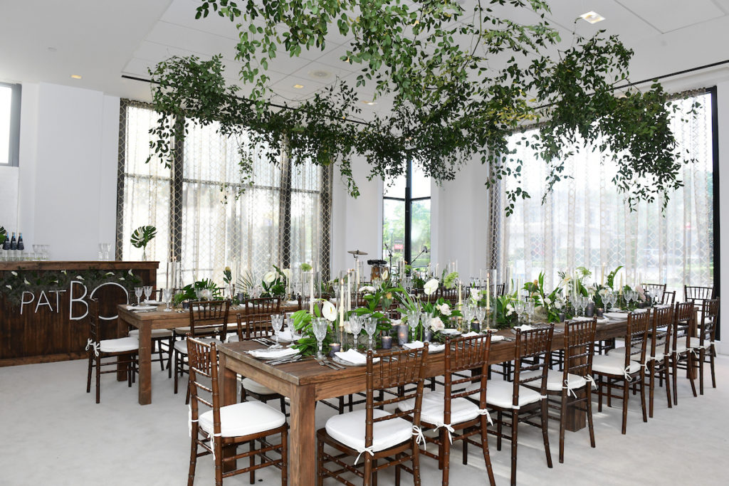 Bramble & Bee created the tropical decor for the Brazilian-themed dinner by Culinaire Catering. (Photo by Daniel Ortiz)