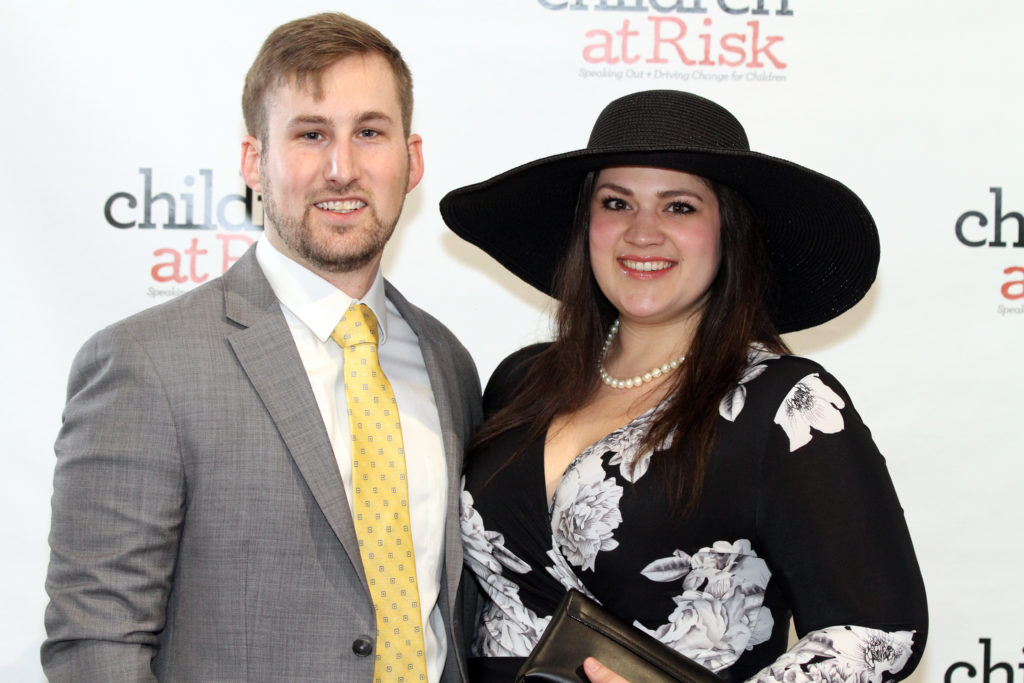 Justin and Sarabeth Gaddis at the Children at Risk and Attack Poverty Big Brunch at the Ballroom at Bayou Place. (Photo by Daniel Ortiz)