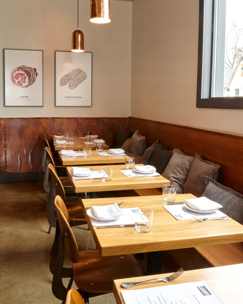 A cozy corner inside Macellaio (Photo by Chris Plavidal )