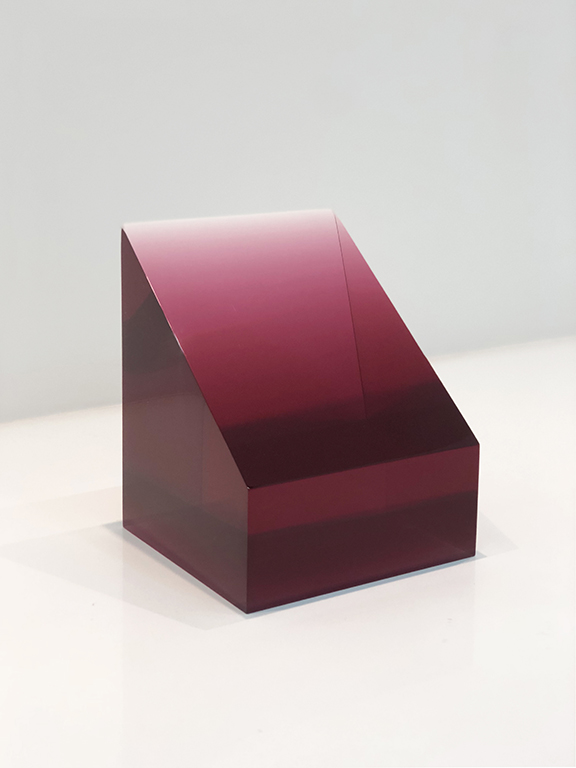 Peter Alexander's "10/9/18 Ruby Turquoise Block," 2018, at Parrasch Heijnen Gallery