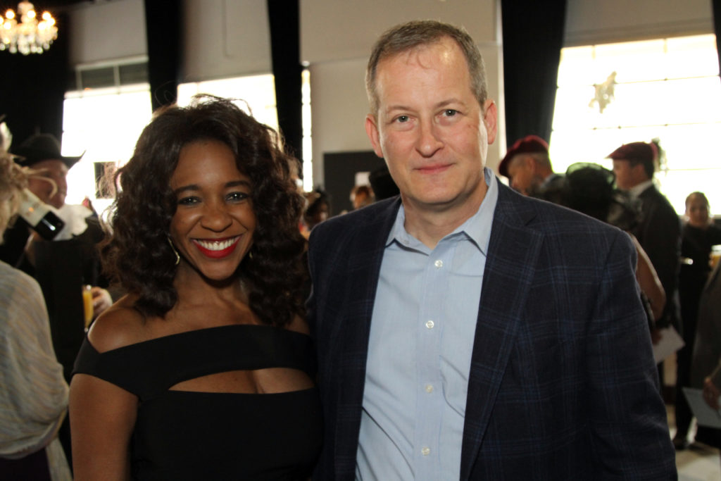 Jacquie Baly, William Taggart at the Children at Risk and Attack Poverty Big Brunch at the Ballroom at Bayou Place. (Photo by Daniel Ortiz)