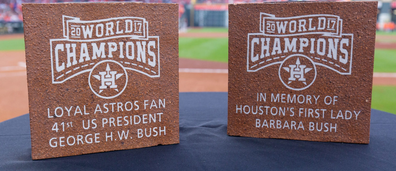 Houston Astros George H.W. Bush Barbara Bush bricks