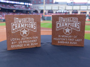 Houston Astros George H.W. Bush Barbara Bush bricks