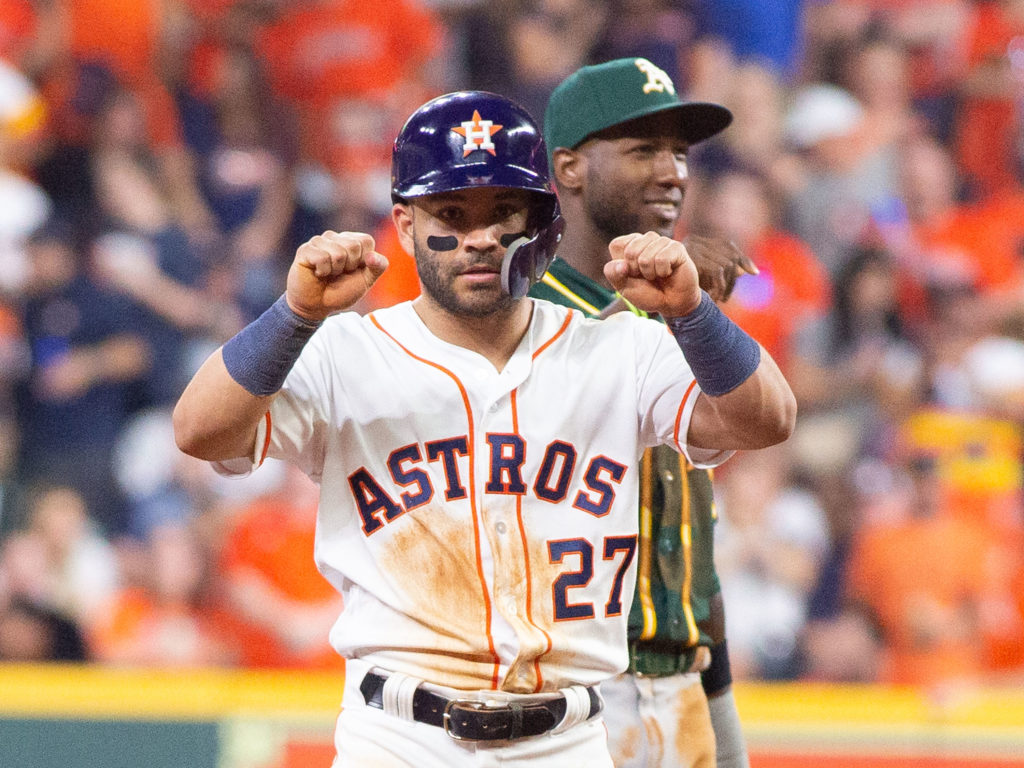 Jose Altuve brings plenty of fire to the Houston Astros. (Photo by F. Carter Smith)