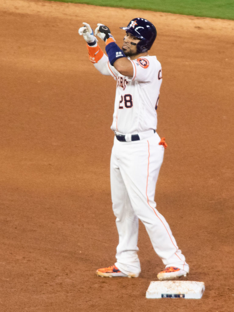 Catcher Robinson Chirinos is fitting right in with the big game Houston Astros. (Photo by F. Carter Smith)