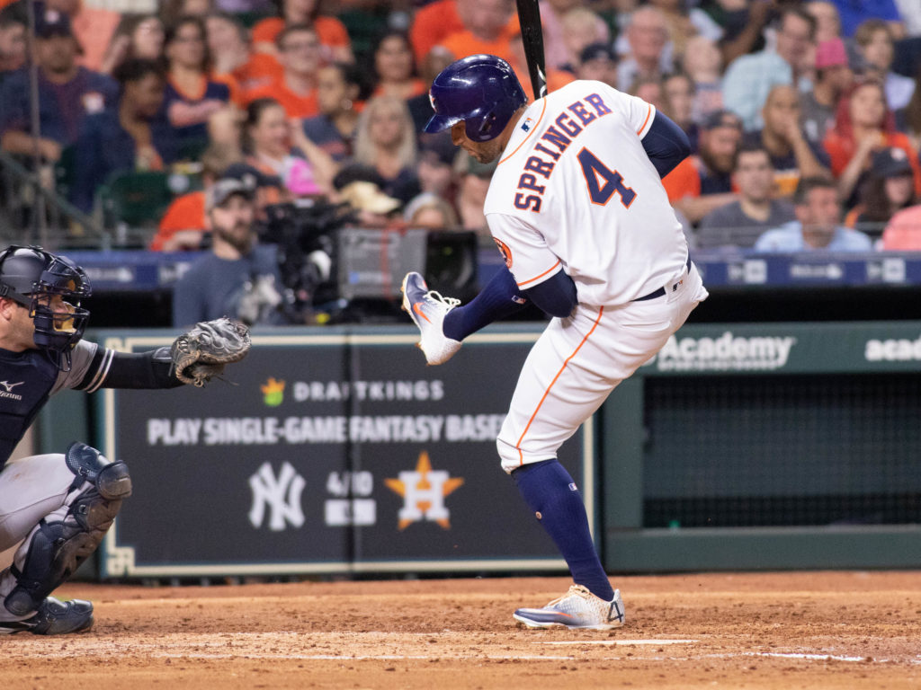George Springer keeps battling no matter what's happening during the game. (Photo by F. Carter Smith)