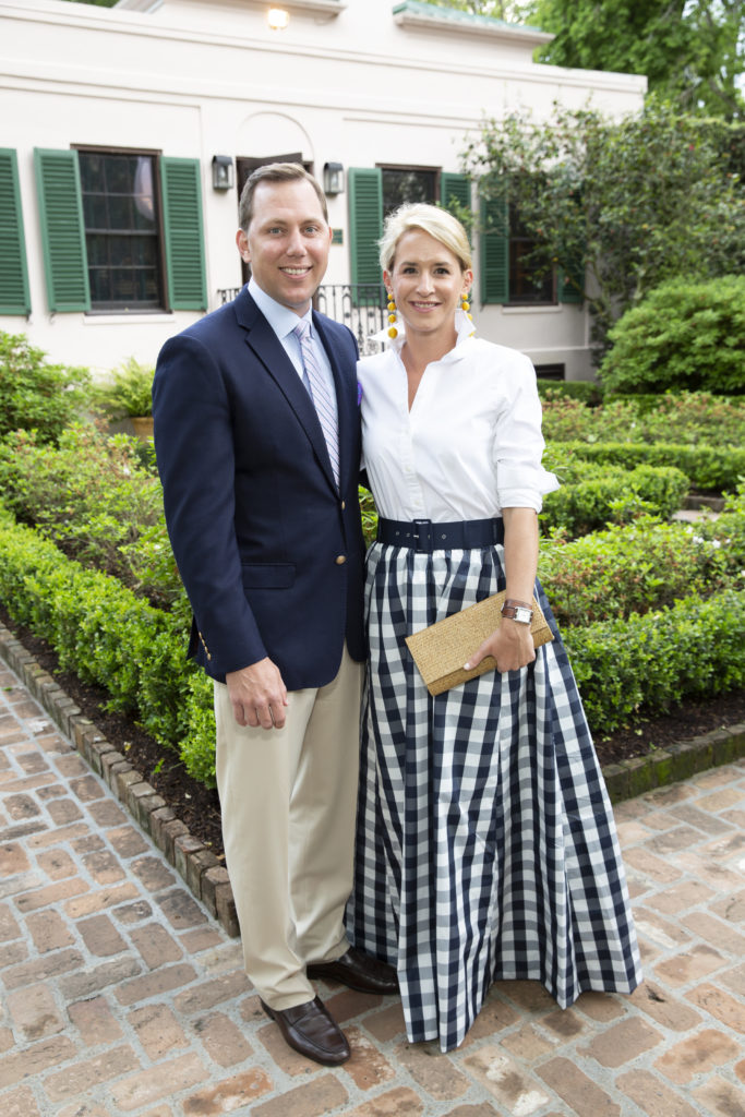 Bas & Courtney Solleveld at the Bayou Bend Garden Party. (Photo by Jenny Antill Clifton) 