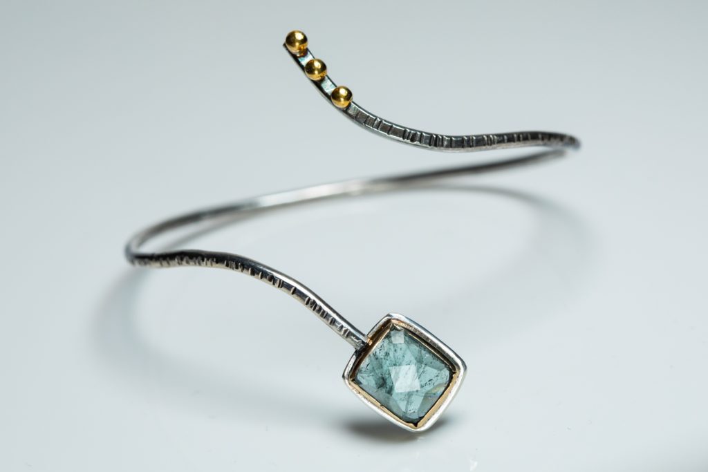 Bourne Jewelry and Design's “Tourmaline Bangle,” 2019 (Silver Street, Studio 318)