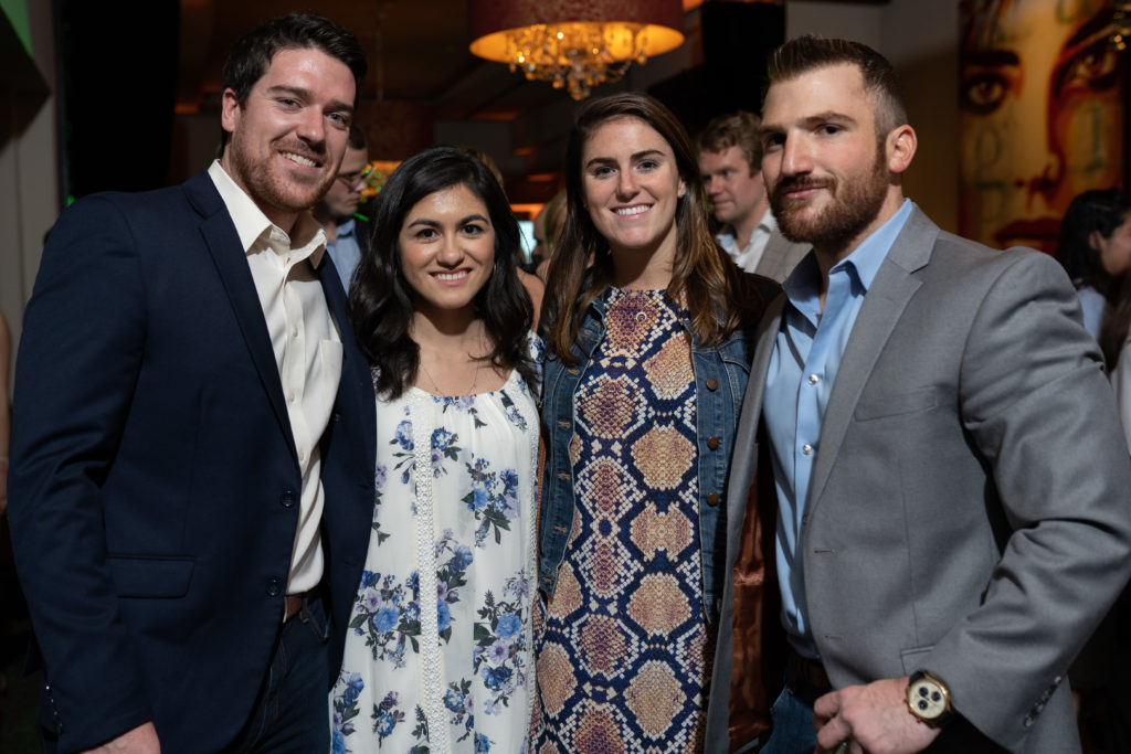 Brent Butler, Stacy Perez, Liz Kraiza, Evan Cokinos at the Club PetSet Young Professionals party. (Photo by Kathlyn Dragna Photography)