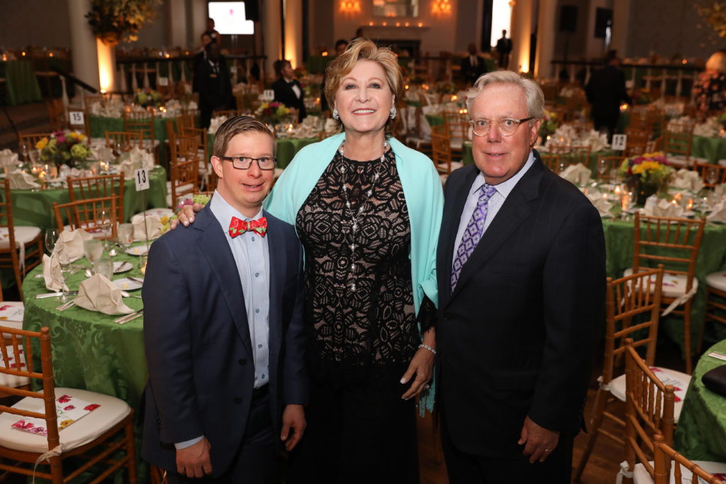 Brookwood citizen Austin Hanson, Carol & Mike Linn at the Brookwood Community gala at Houston Country Club. (Photo by Priscilla Dickson)