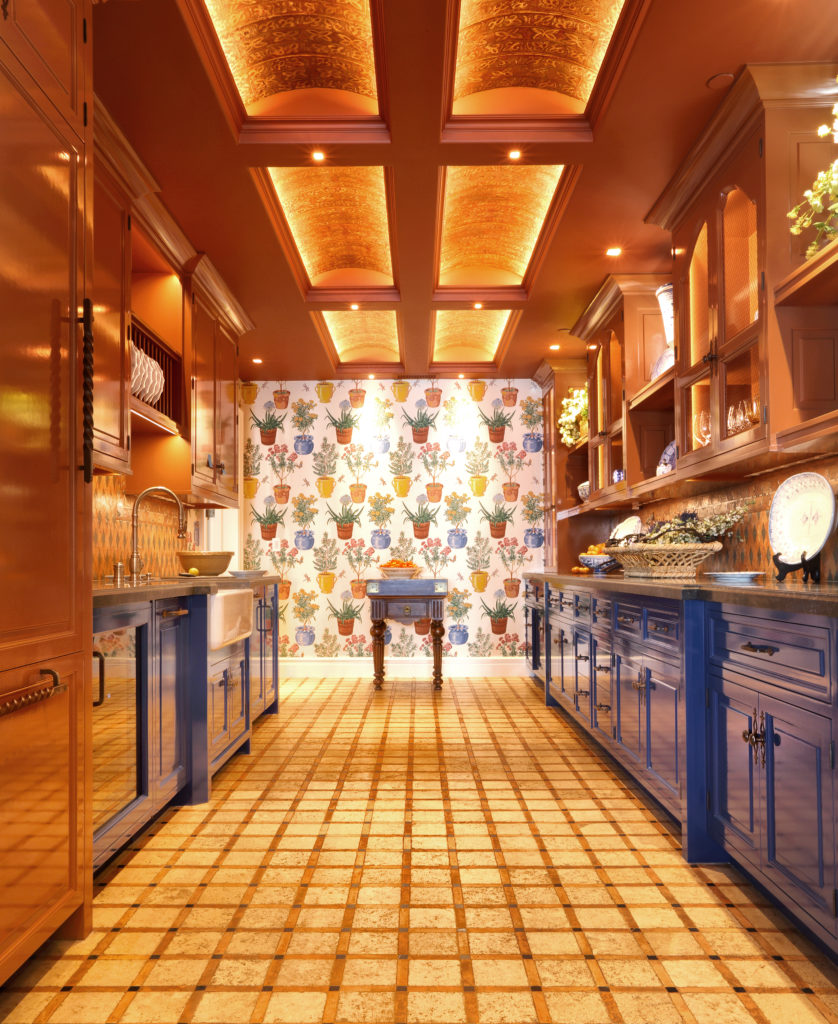 The butlers pantry at the Corona del Mar home designed by Bill Stubbs for a couple from San Antonio.