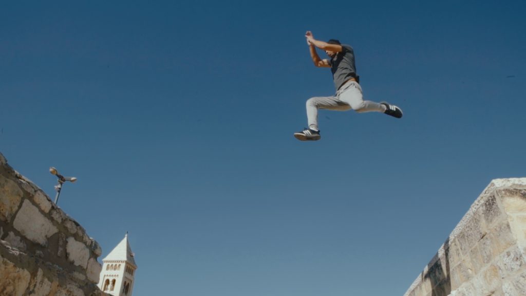 Sami uses parkour to face obstacles in Palestine.