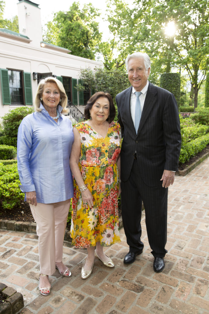 Charlotte Crawford, Rose Cullen, Gail Crawford at the Bayou Bend Garden Party. (Photo by Jenny Antill Clifton) 
