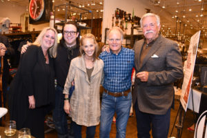 Cindy Morris, Colby Goetschius, Pam Kuhl-Linscomb, Dan Linscomb, Bill Winsor at the American Heart Association Shop with Heart launch. (Photo by Alejandro Montoya)