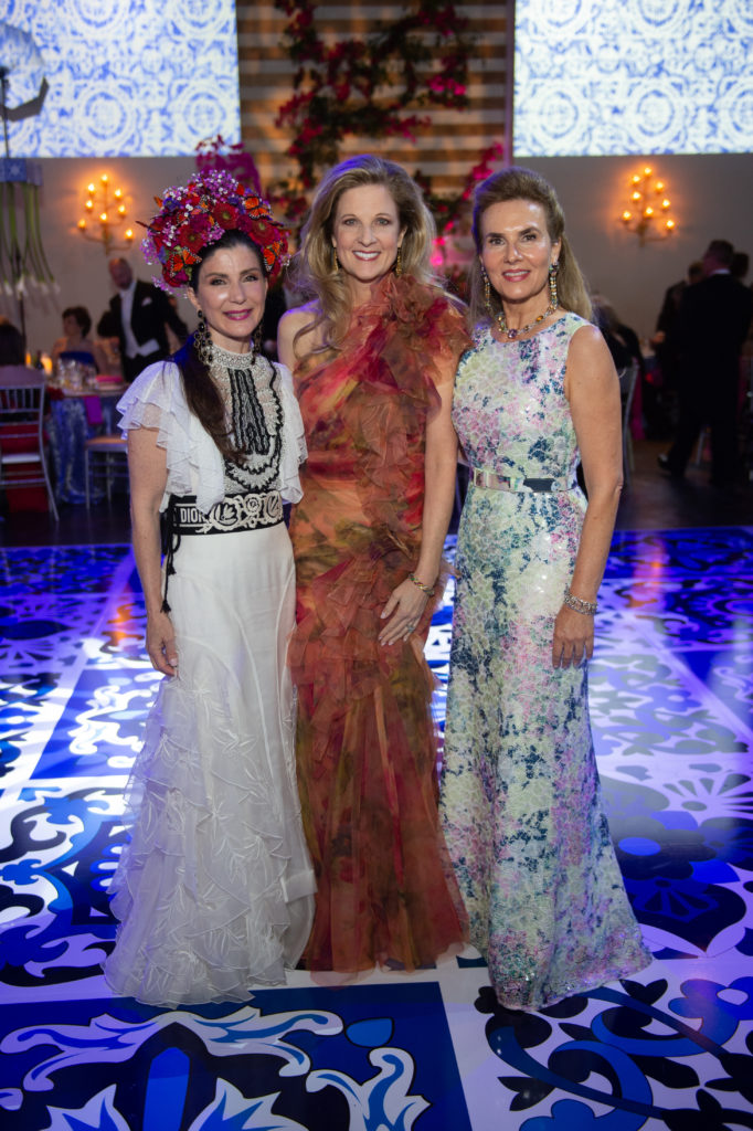 Cynthia Petrello, Melinda Stubbs, Celina Hellmund at the Houston Grand Opera Ball. (Photo by Jenny Antill)