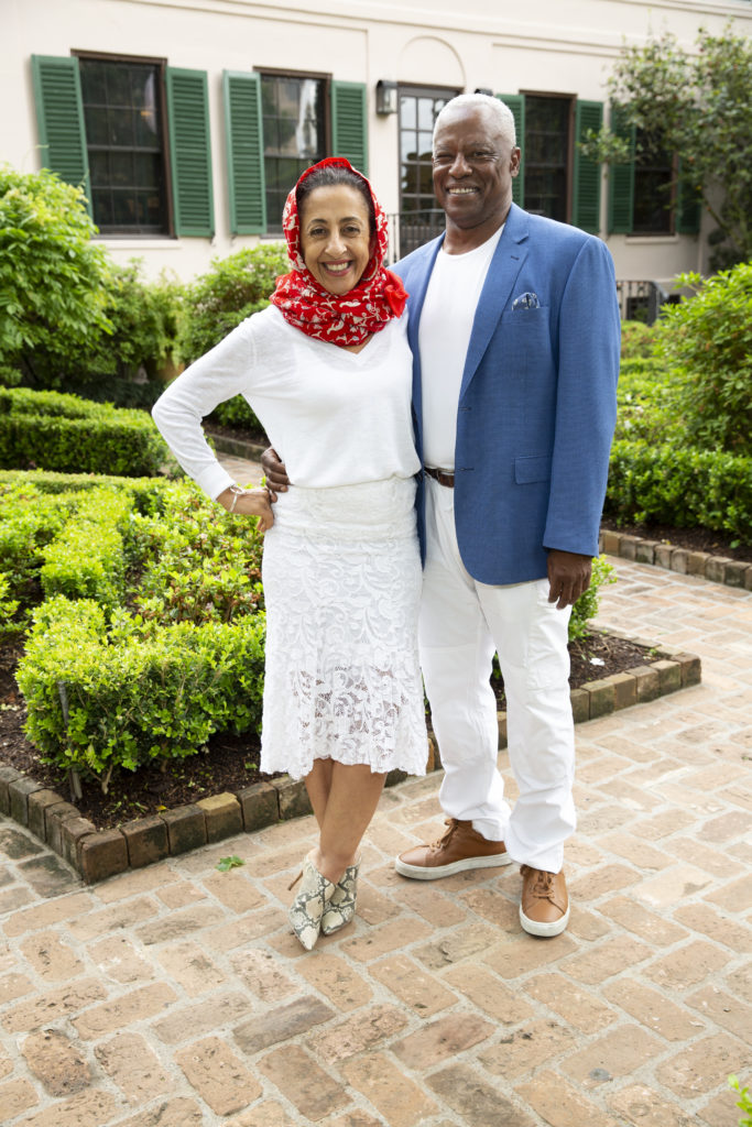 Dina Al-Sowayel & Tony Chase at the Bayou Bend Garden Party. (Photo by Jenny Antill Clifton) (