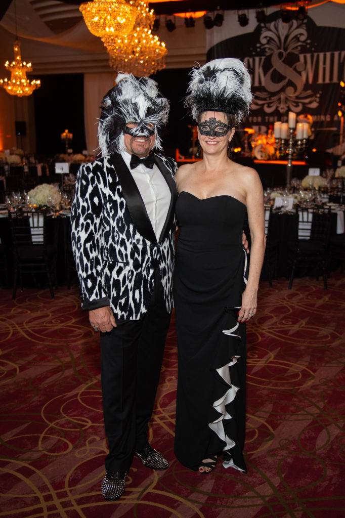 Duke & C.C. Ensell at the Society for the Performing Arts Black & White Ball at Wortham Theater Center. (Photo by Wilson Parish)