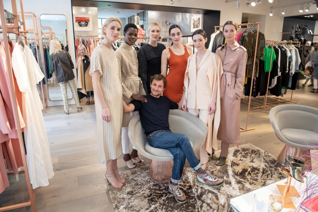 Esteban Cortazar and models wearing his collection at Forty Five Ten. (Photo by Bruno, Snap The Picture)