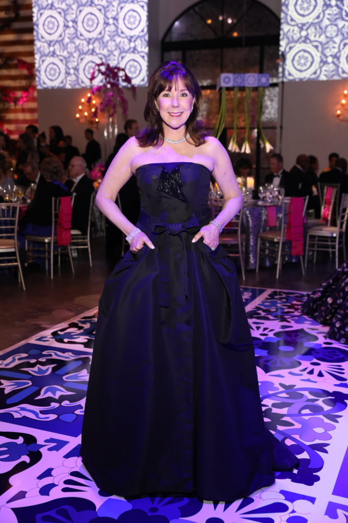 Elizabeth Stein wore a black strapless Carolina Herrera gown to the Houston Grand Opera Ball. (Photo by Priscilla Dickson)