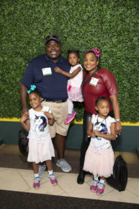 Tym & Charlene Tombar with Vivienne, Madeleine and Isabelle at Minute Maid Park during the Texas Children’s Hospital Family Fun Day. (Photo by Jenny Antill Clifton)