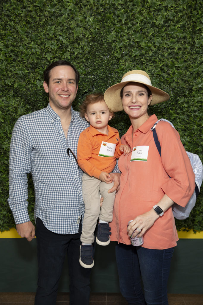 Laura & Michael Pipkin and son Michael at Minute Maid Park during the Texas Children's Hospital Family Fun Day. (Photo by Jenny Antill Clifton)
