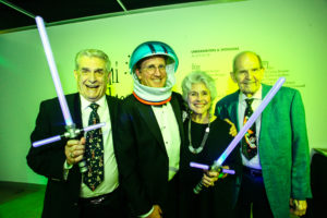 At Martini Madness: A Space Age Soiree, in September 2018: Reid Mitchell, Perry Price, Betty Moody, and Clint Willour. (Photo by Katy Anderson)