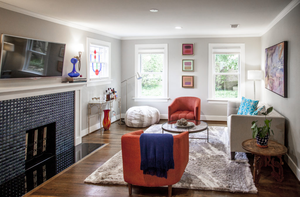 Find this cool living room on Newell Street. (Photo by Kim Leeson)