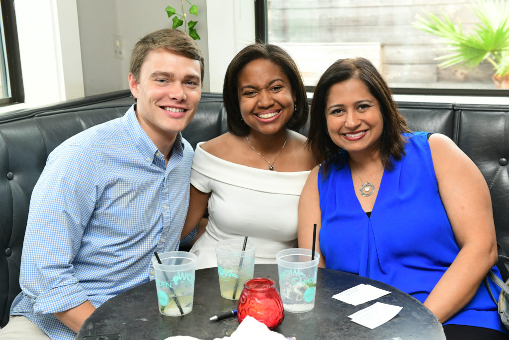 Jack Smovic, Shel Smovic, Bina Vachhani at Dress for Success Houston Women of Wardrobe Spring Fling. (Photo by Daniel Ortiz)