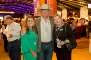 Jennie Adamson, Roger Adamson, Judi Johnson at the Houston Cattle Baron’s Ball at the George Ranch. (Photo by Mike Charlton)