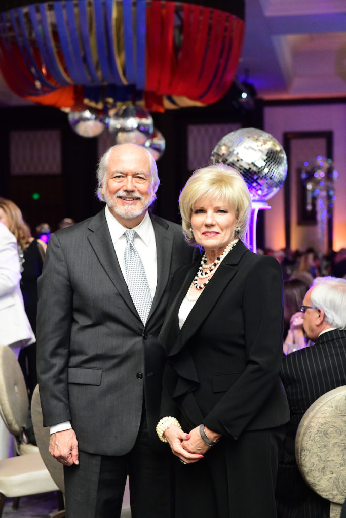 Jerald Broussard, Dorothy Nicholson at the Nora's Home gala at the Post Oak Hotel.