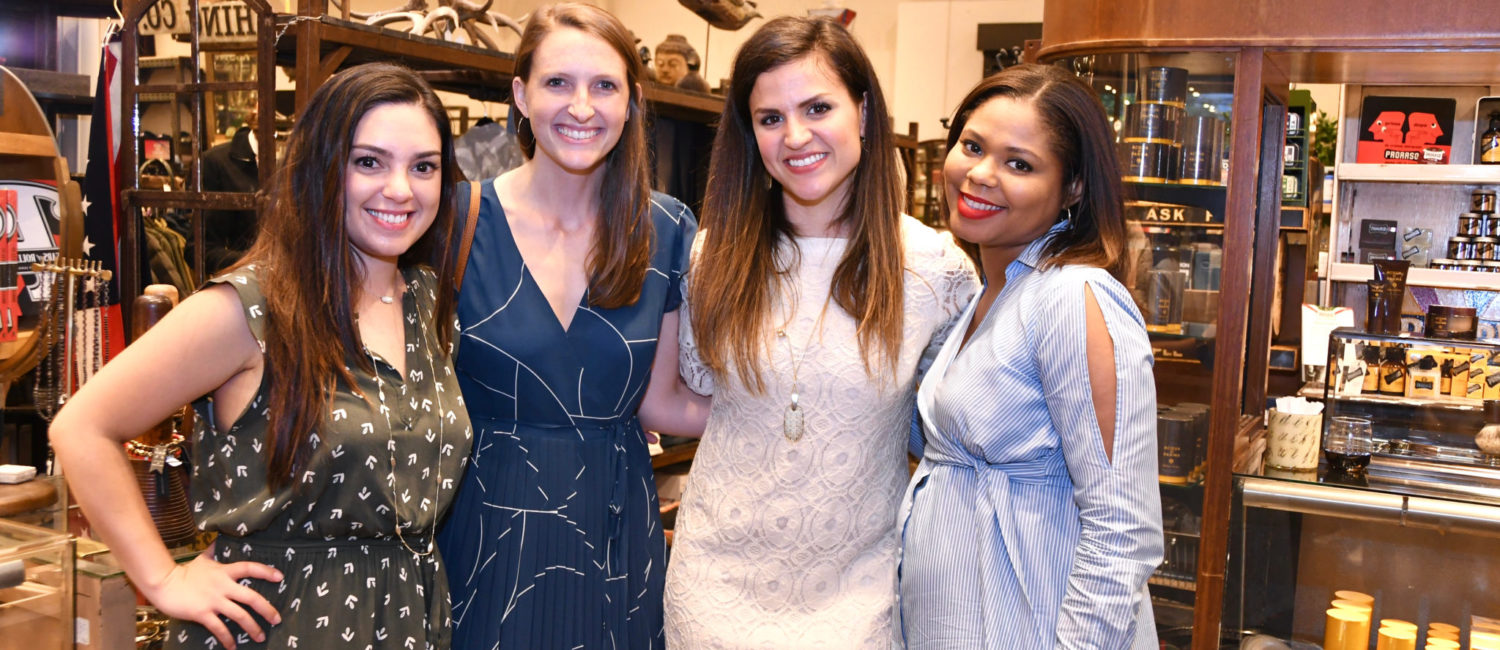 Jessica Ansel, Allison Baker, Angela Robles, Shataria Greene at the American Heart Association Shop with Heart launch. (Photo by Alejandro Montoya)