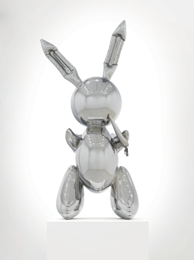 Jeff Koons' "Rabbit," 1986, on the block at Christie's come May 15 in the S.I. Newhouse auction. How high can this stainless steel lapin go? (Courtesy of Christie's)