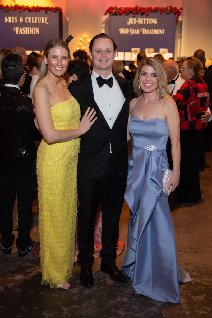 Kylie Conner, Buddy Carruth, Brittany Clark at the Houston Grand Opera Ball. (Photo by Wilson Parish)