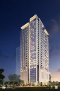 La Colombe d’Or Hotel & Residences Exterior West Side; Rendering Courtesy of Munoz + Albin