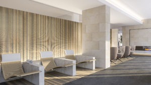 La Colombe d’Or Hotel & Residences Relaxation Zone; Rendering Courtesy of Rottet Studio