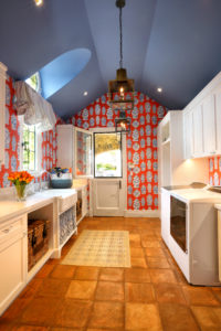The laundry room at the Corona del Mar home designed by Bill Stubbs for a couple from San Antonio.