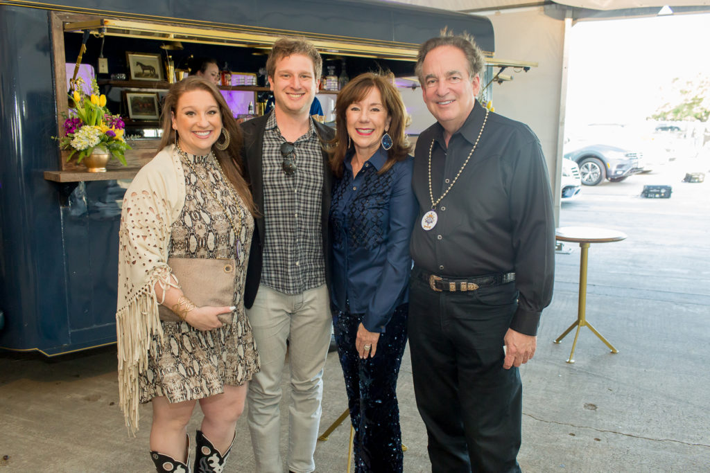 The Stein family — Laura Elizabeth, Jacob, Elizabety & Alan — at the Houston Cattle Baron's Ball at the George Ranch.  (Photo by Mike Charlton)