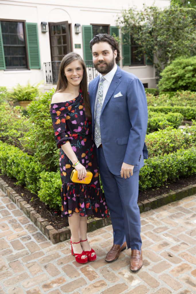 Laura Murphy, Keefer Lehner at the Bayou Bend Garden Party. (Photo by Jenny Antill Clifton) 