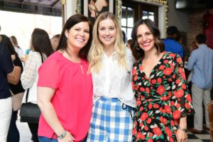 DFSH president Lauren Levicki Courville, Spring Fling committee chair Courtney Campo, WOW president Allie Danziger at Dress for Success Houston Women of Wardrobe Spring Fling. (Photo by Daniel Ortiz)