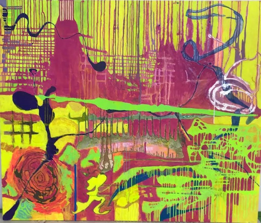 Lesley Bodzy's "Yellow Sea," 2019 (Spring Street, Studio 218)